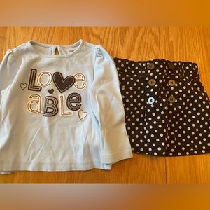 New with tags Gymboree Girls Best Friend skirt & shirt size 2t